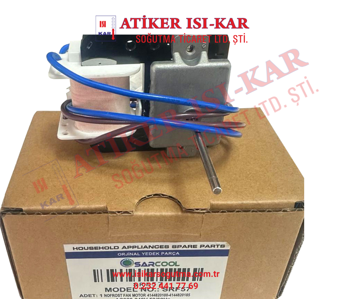 Arçelik buzdolabı evap fan motor 4144820185