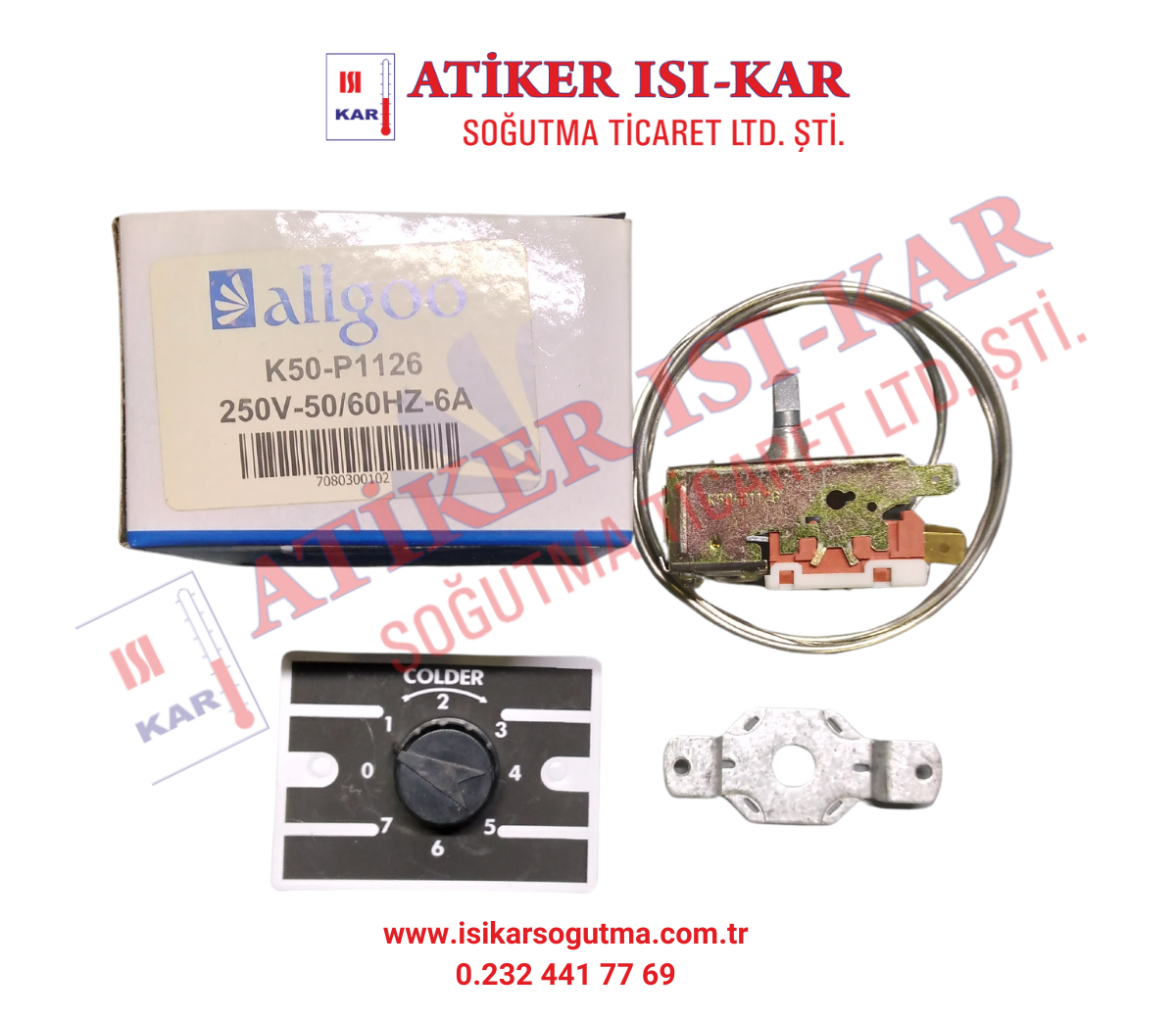 TERMOSTAT K50 1126 DERİN DONDURUCU 2 UÇ  PRC