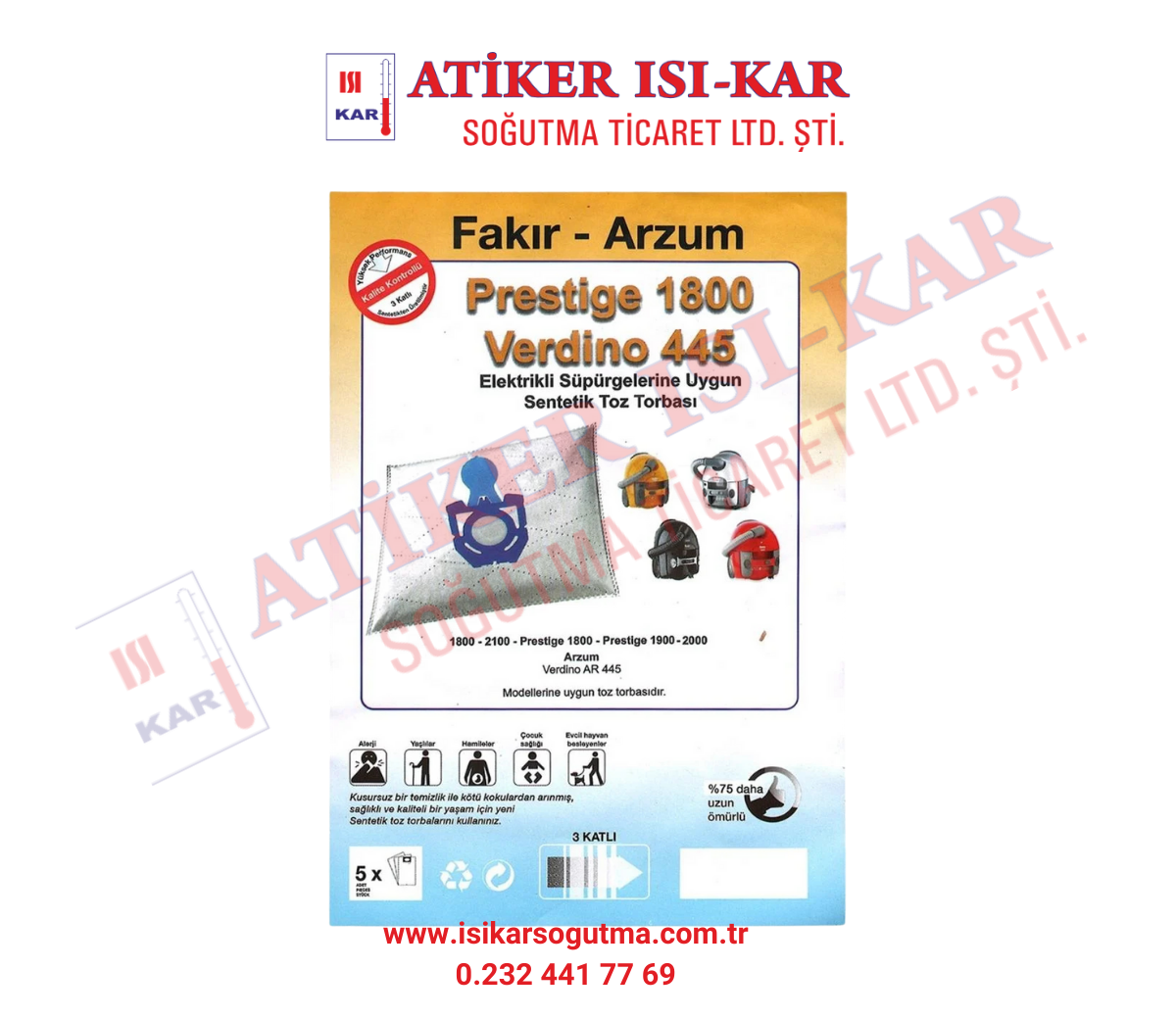 FAKİR ARZUM PRESTİGE 1800 TOZ TORBASI