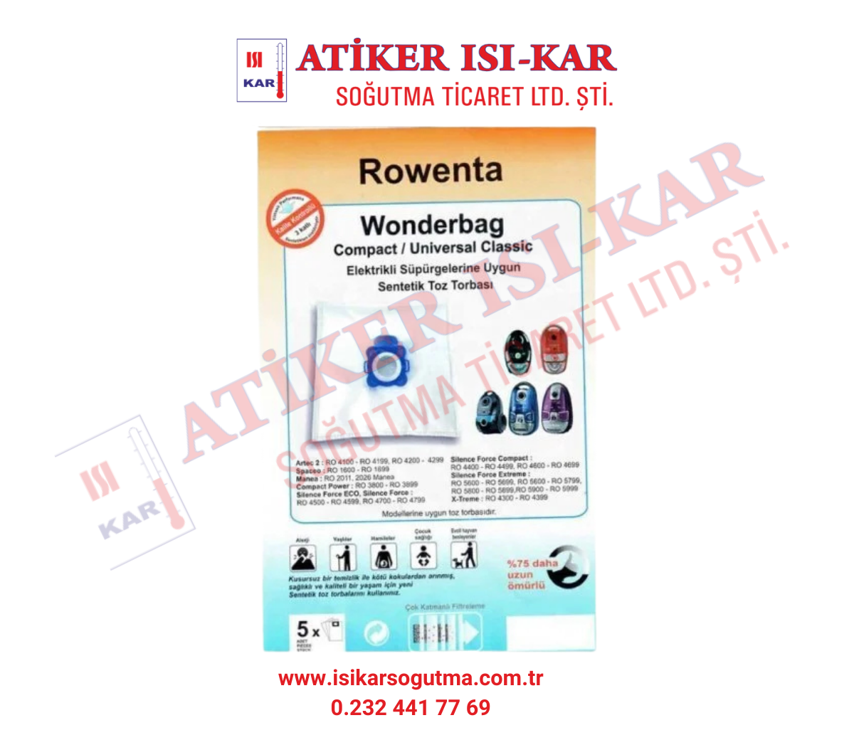 ROWENTA WONDERBAG TOZ TORBASI